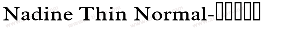 Nadine Thin Normal字体转换